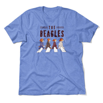 The Beagles Men/Unisex T-Shirt in Heather Columbia Blue color